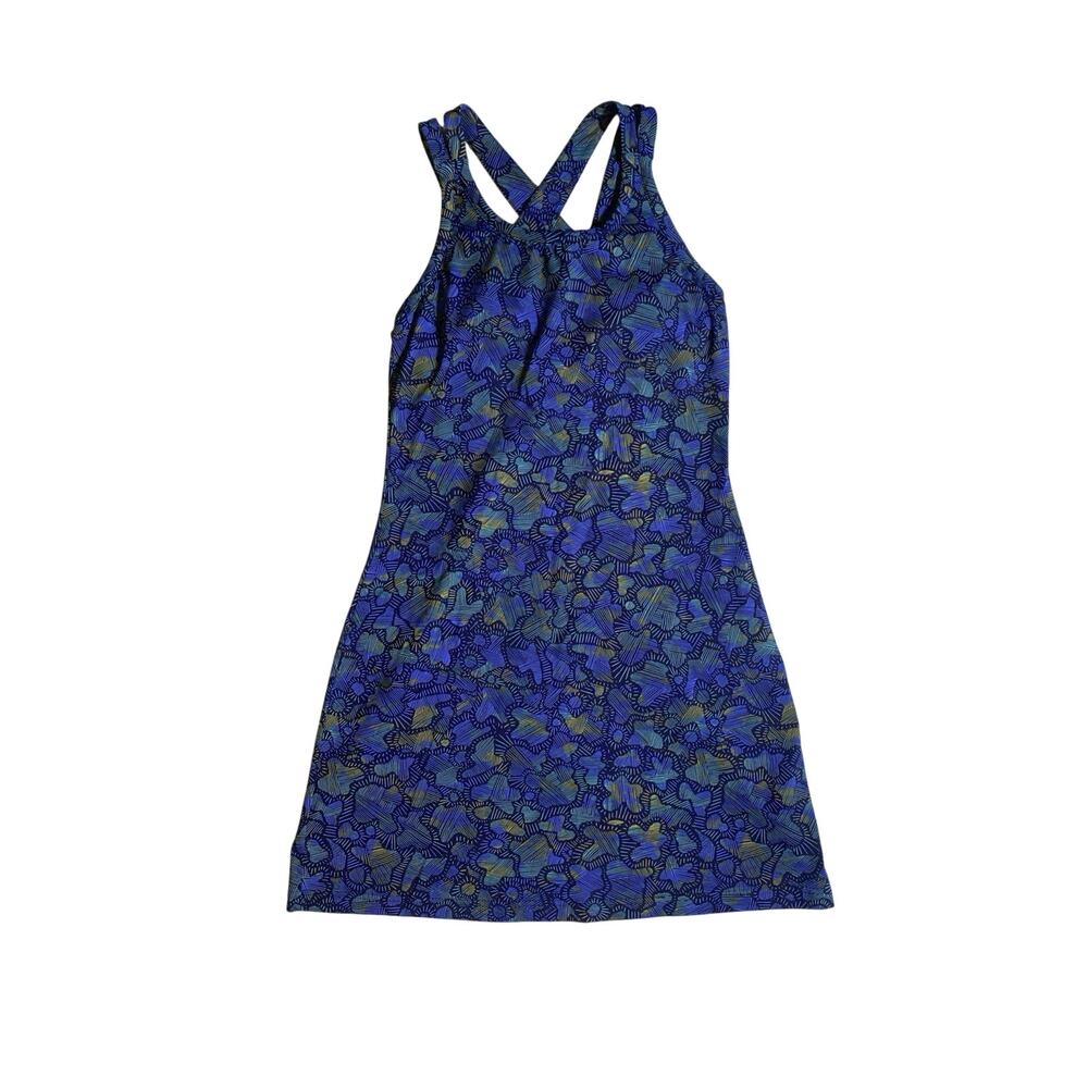 Title Nine Cirque de la Vie Dress Synergy Print in Blue Size XS Diamalete